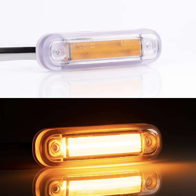 LED-Markierungsleuchte mit Neoneffekt und transparenter Dichtung / Bernstein