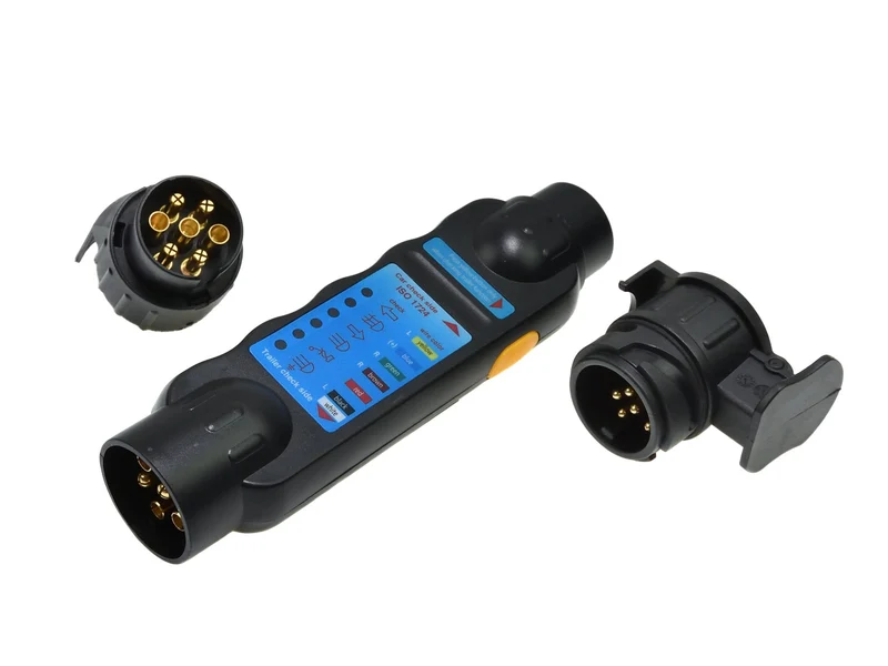 Pkw-Anhänger-Beleuchtungstester mit Adaptern, 12-V-Stecker und 7- bis 13-polige Steckdose