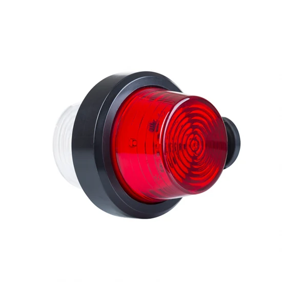 Old School Danish Kurze LED-Umrissleuchte / Rote und klare Linse