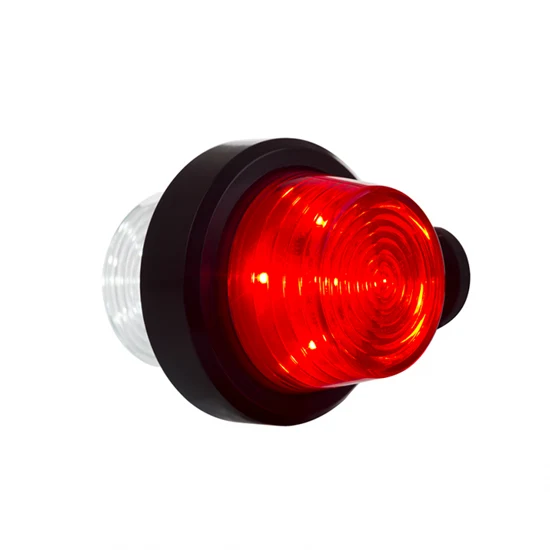 Old School Danish Kurze LED-Umrissleuchte / Rote und klare Linse