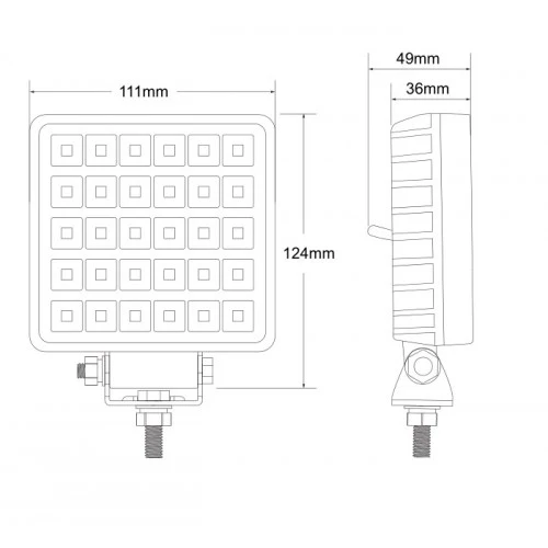 30-W-LED-Arbeitsleuchte mit Schalter / 3800 Lumen Flutlichtstrahl