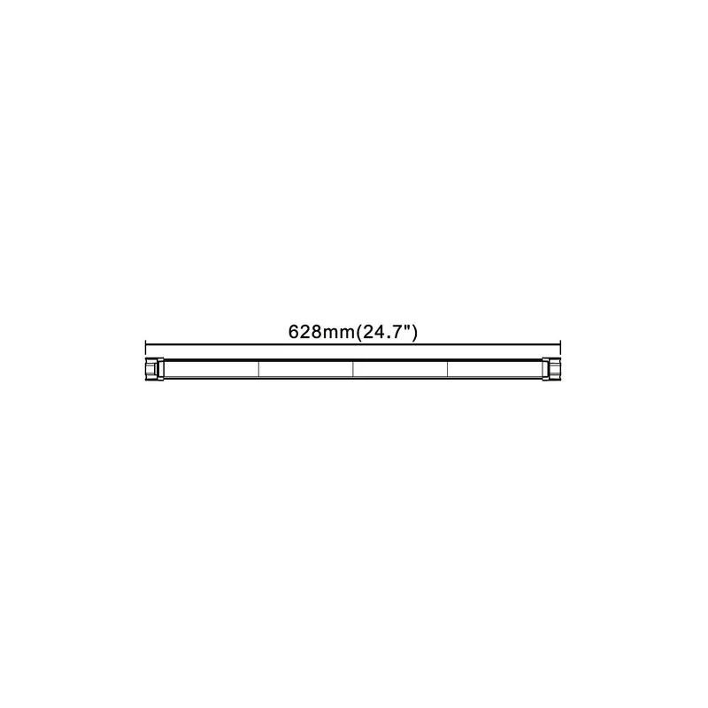 LED-Warnblinklichtleiste / 2 Fuß / 628 mm