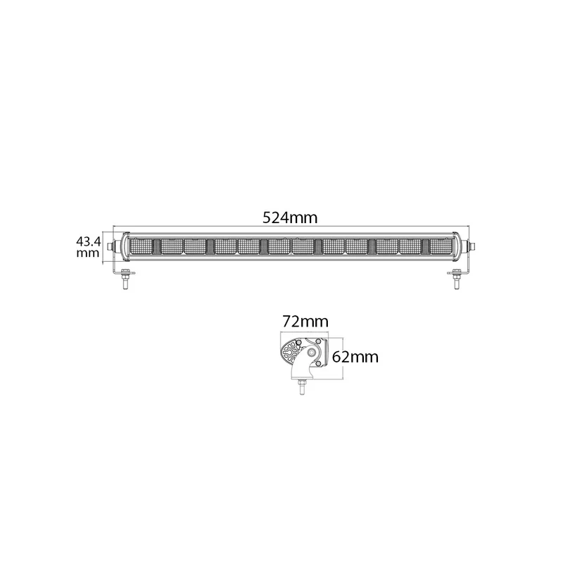 20" LED-Lichtleiste mit Positionslicht