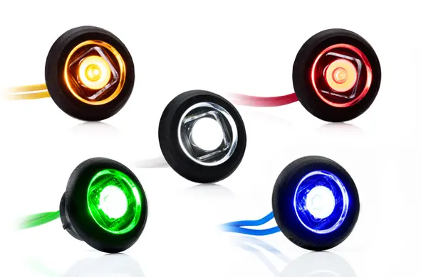 Runde LED-Markierungsleuchte Bulls Eye mit flacher und gebogener Dichtung