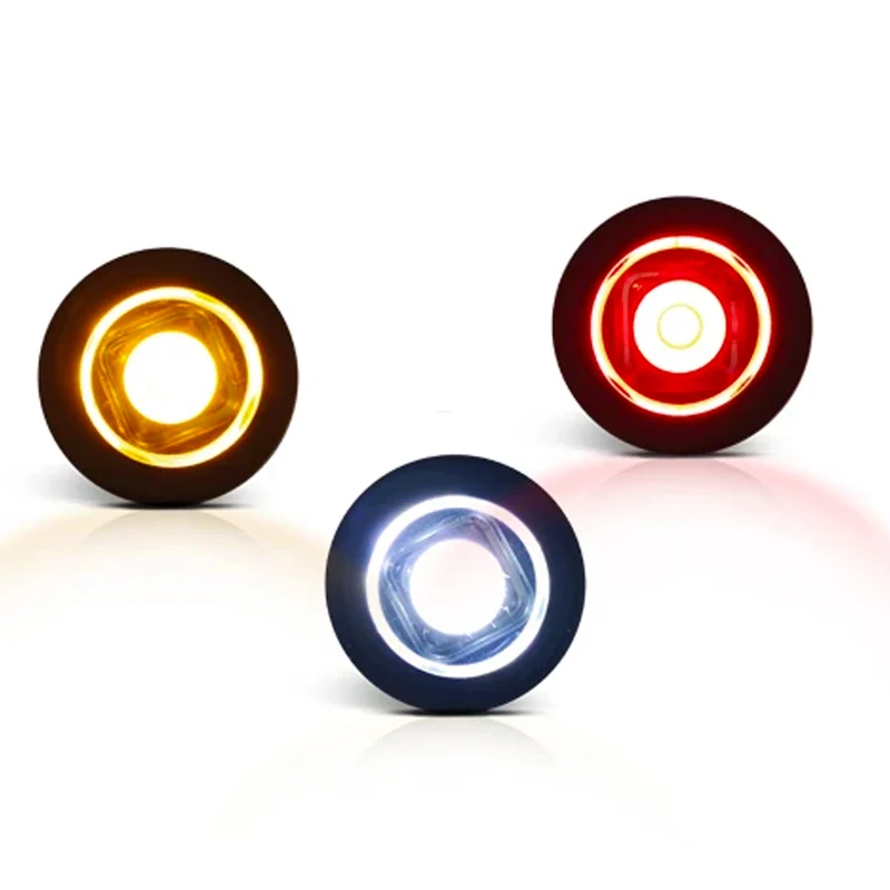 Runde LED-Markierungsleuchte Bulls Eye mit flacher und gebogener Dichtung