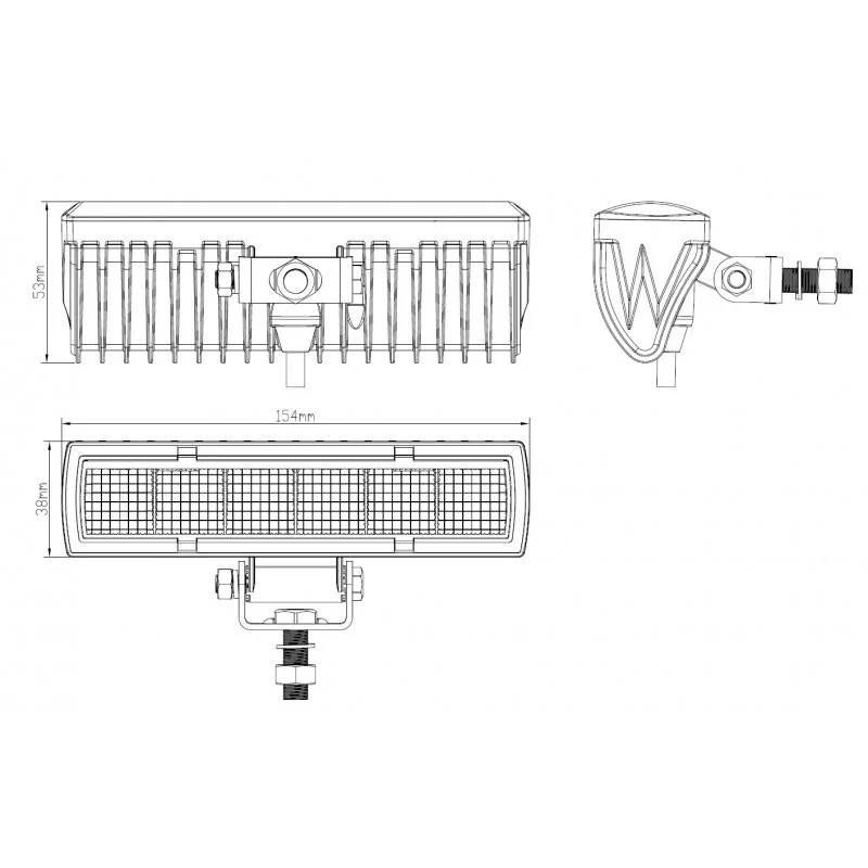 LED-Arbeitsleuchte 18 W, kombinierter Spot-/Flutlichtstrahl
