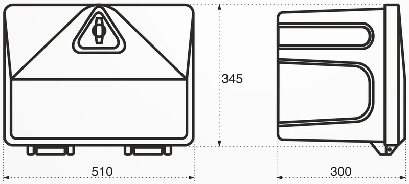 Stabilo Slick Box Werkzeugkasten für Nutzfahrzeuge / 510 x 350 x 300mm