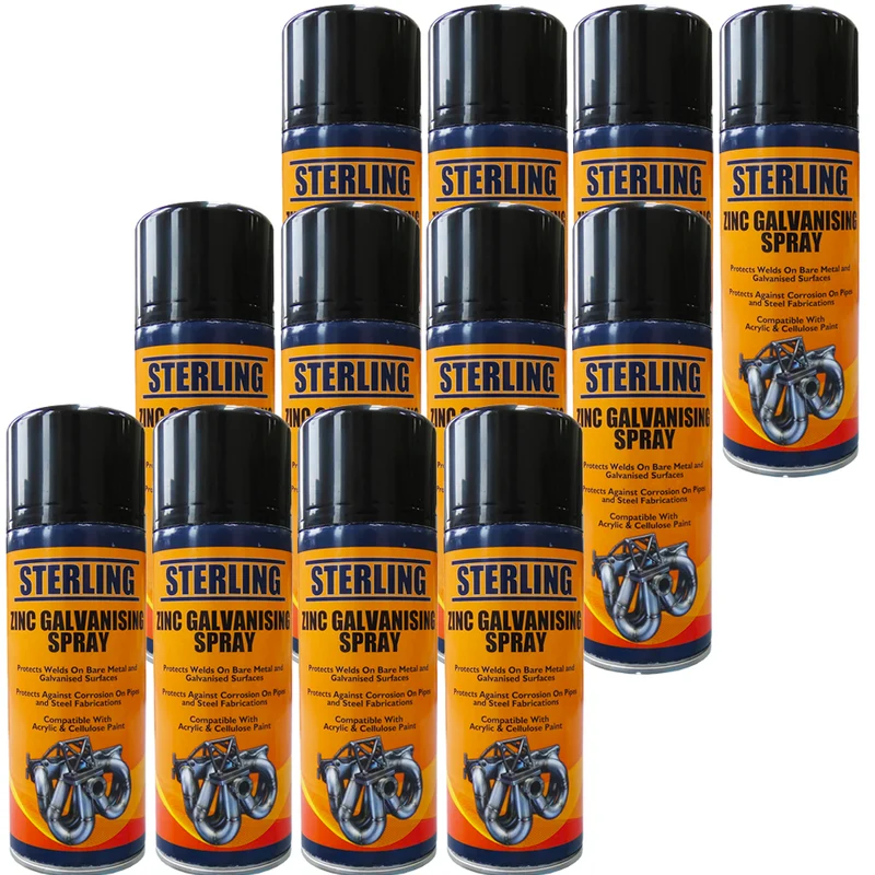 Zink Verzinkungsspray 400 ml - Packung mit 12 Dosen