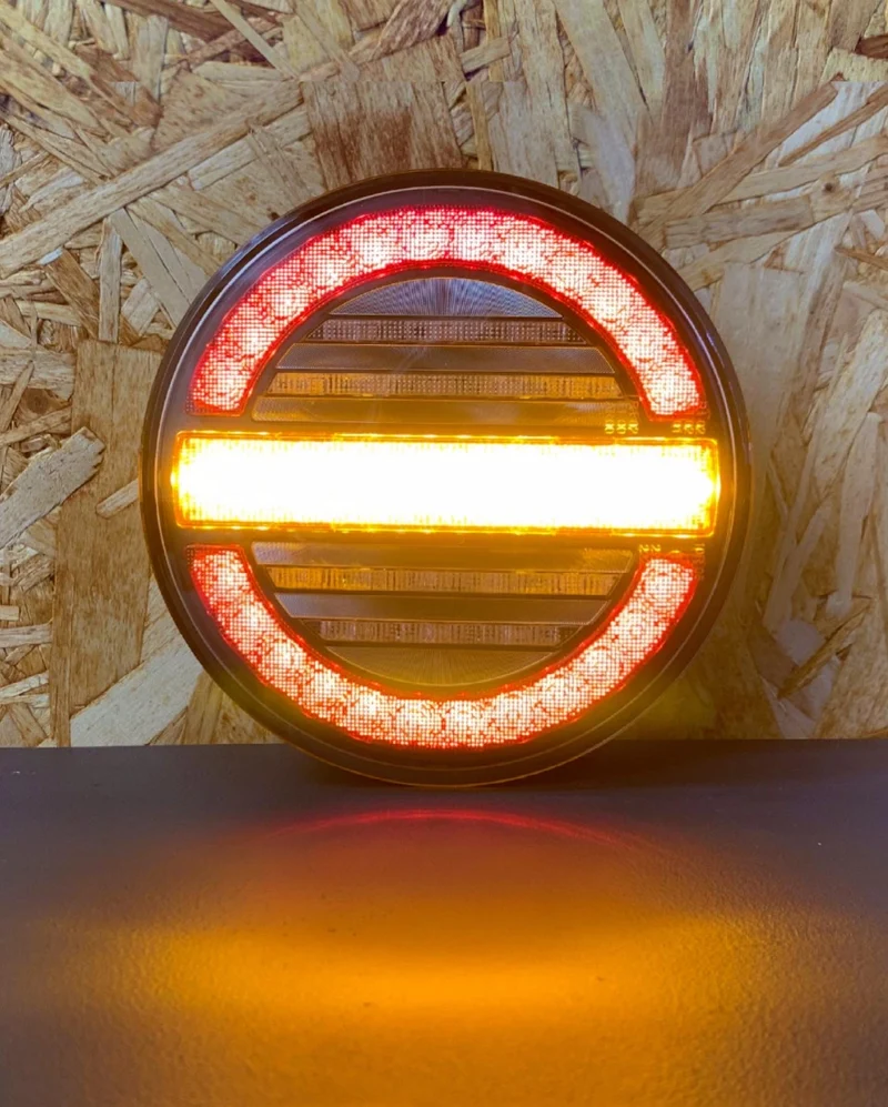 Fristom Runde Anhängerlampe im Hamburger-Stil mit dynamischer Anzeige