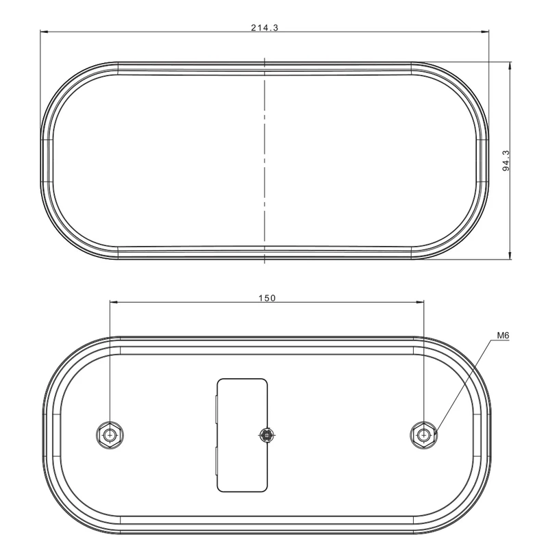 LED-Anhängerleuchte mit progressiver Anzeige / 6 Funktionen / 214 mm