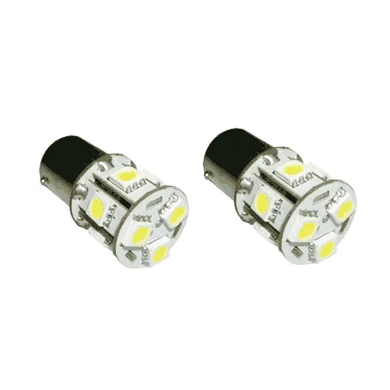 12 V weiße LED-Blinkerbirnen, BA15S / ersetzt 382 / 2er-Pack