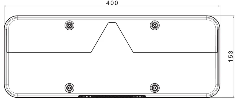 Fristom Große LED-Anhängerleuchte mit dynamischem Blinker / 6 Funktionen