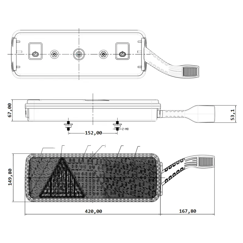 LED-Anhängerlampe mit Umrissleuchte