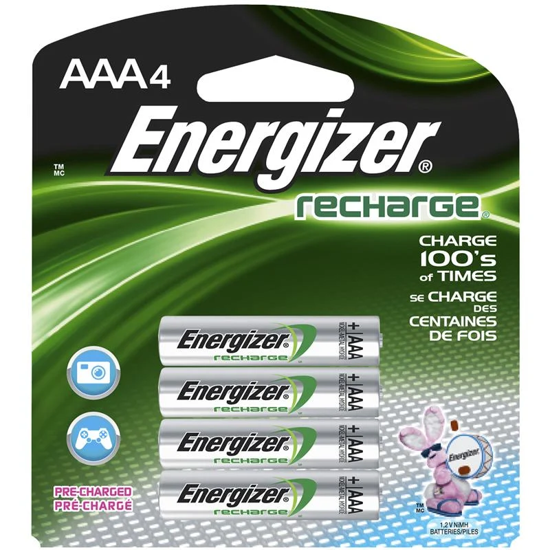 Wiederaufladbare AAA-Batterien, 4 Stück