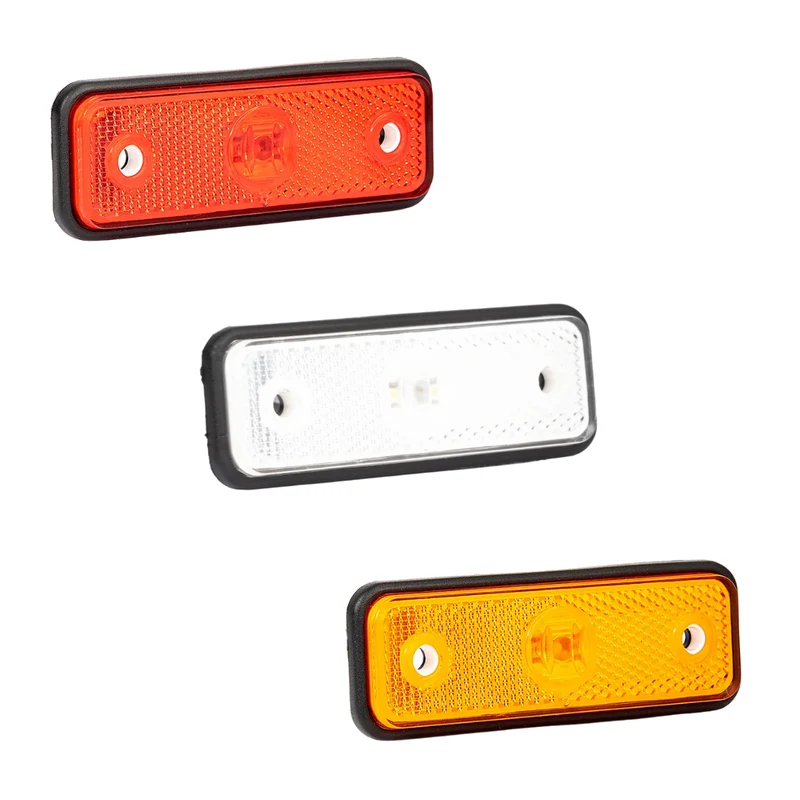 Schlanke rechteckige LED-Positionsleuchte mit Reflektor