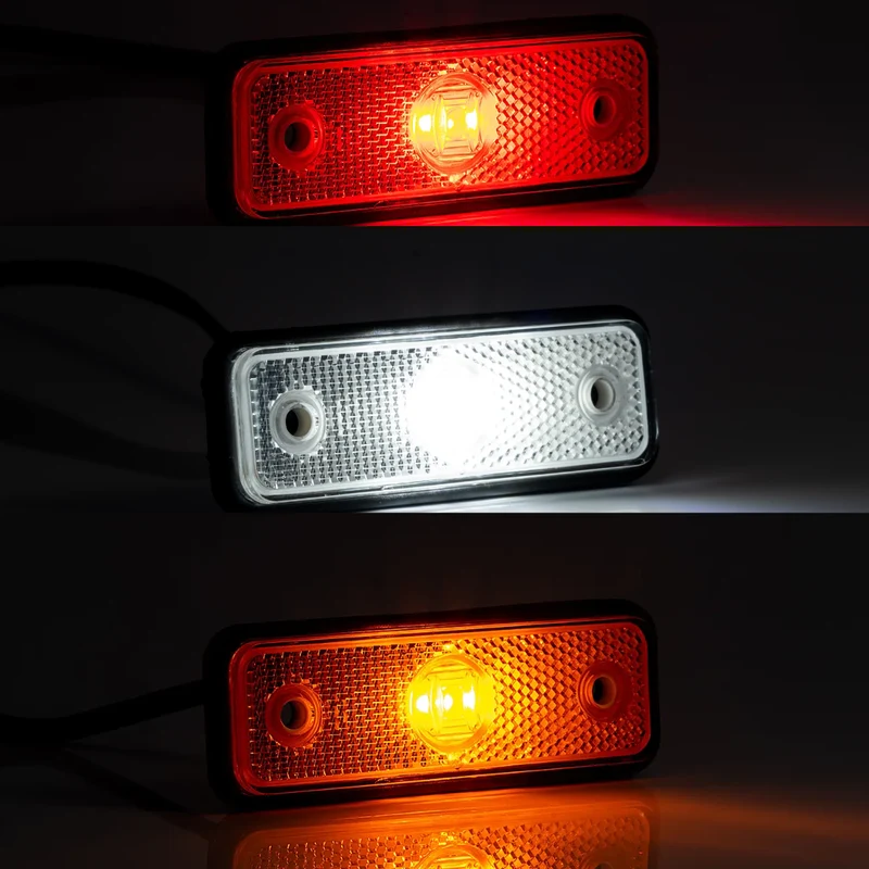 Schlanke rechteckige LED-Positionsleuchte mit Reflektor