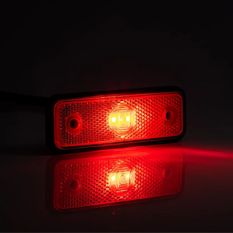 Schlanke rechteckige LED-Positionsleuchte mit Reflektor