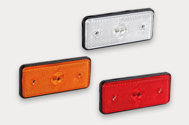 Schlanke rechteckige LED-Positionsleuchte mit Reflektor