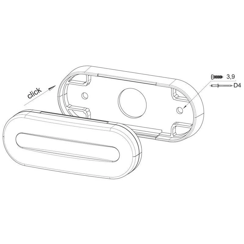 Fristom Bernsteinfarbene Seitenmarkierungsleuchte mit LED-Streifen