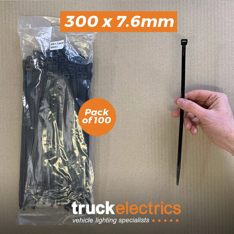 Kabelbinder 300 x 7.6 mm / Packung mit 100 Stück