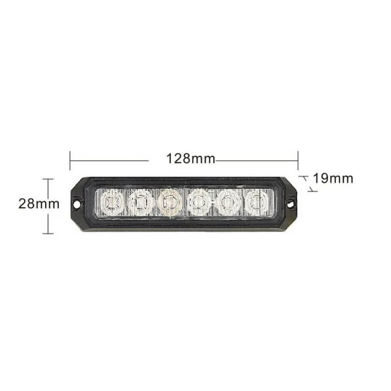 6 gelbe LED-Blitzlichter
