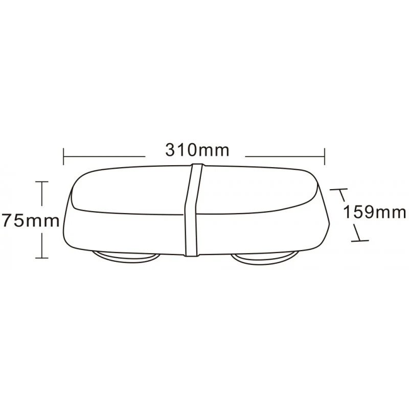 12" magnetische Dach-Rundumleuchte mit mattweißer Linse