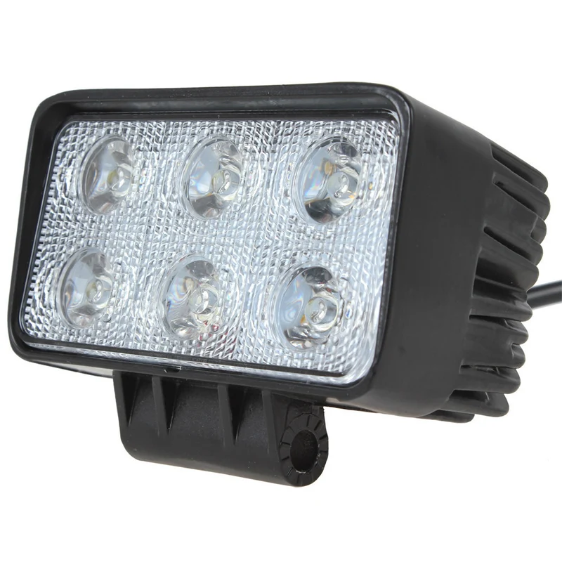 Rechteckige 18-W-LED-Arbeitsleuchte mit 1100 Lumen Flutlichtstrahl