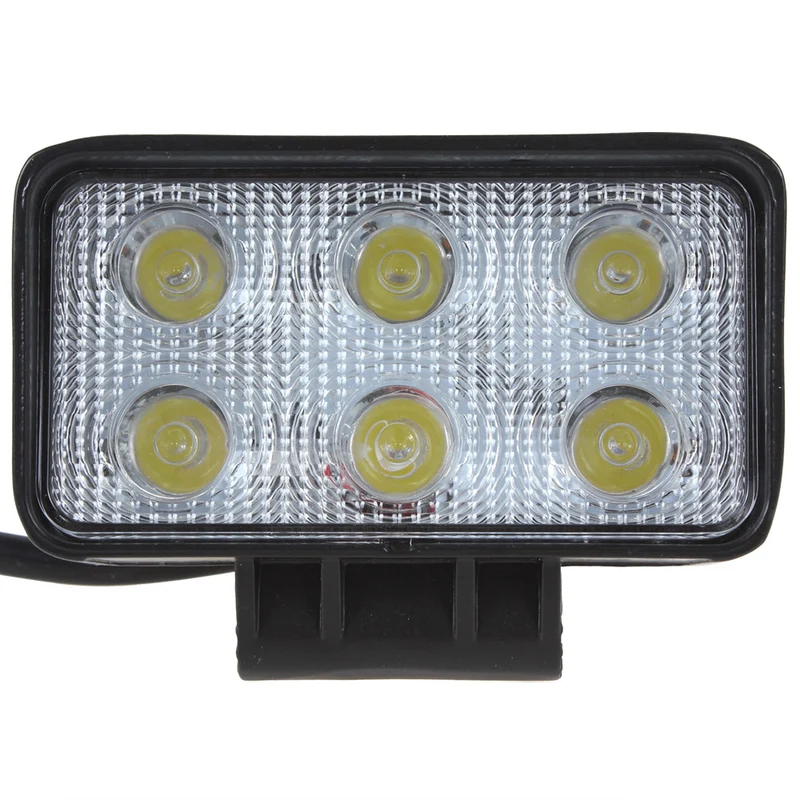 Rechteckige 18-W-LED-Arbeitsleuchte mit 1100 Lumen Flutlichtstrahl
