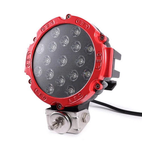 Runder LED-Flutstrahler / 51W / Heavy Duty / Rot