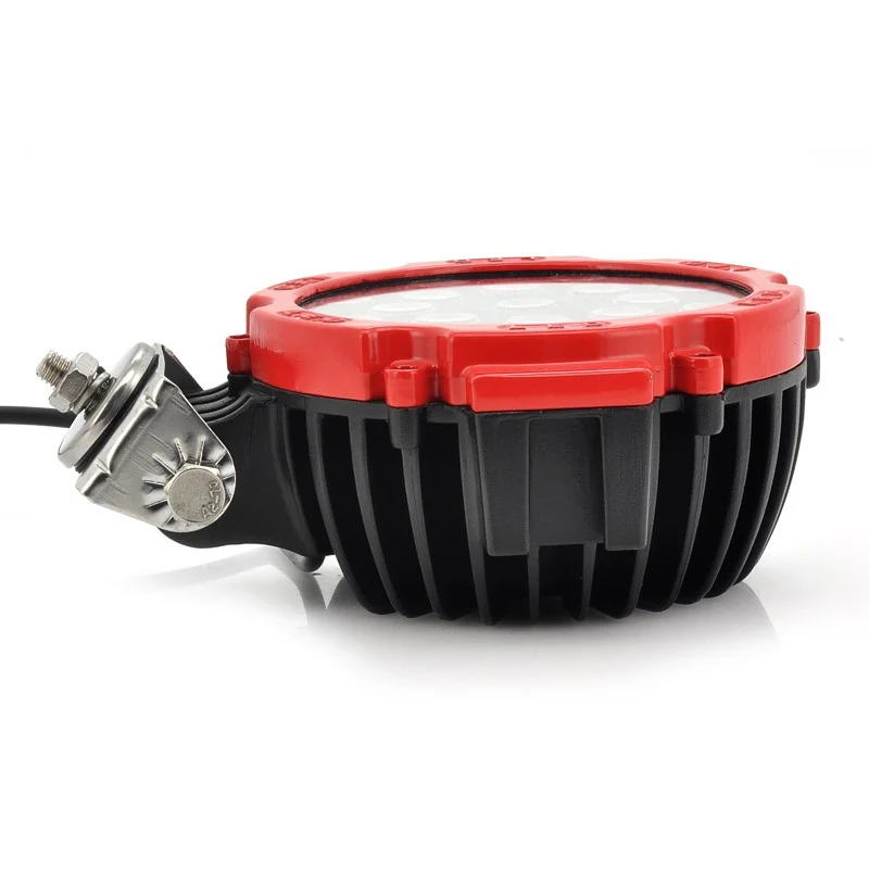 Runder LED-Flutstrahler / 51W / Heavy Duty / Rot