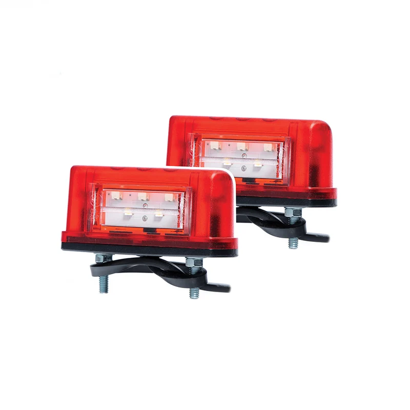 Schlanke LED-Kennzeichenleuchte mit Positionslicht hinten / 2er Pack