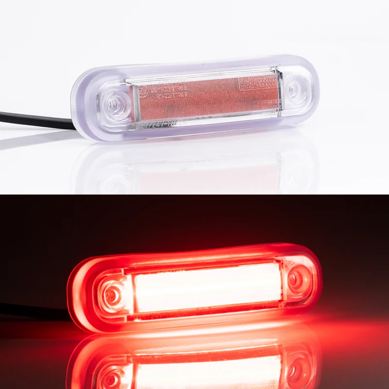 LED-Markierungsleuchte mit Neoneffekt und transparenter Dichtung / Rot