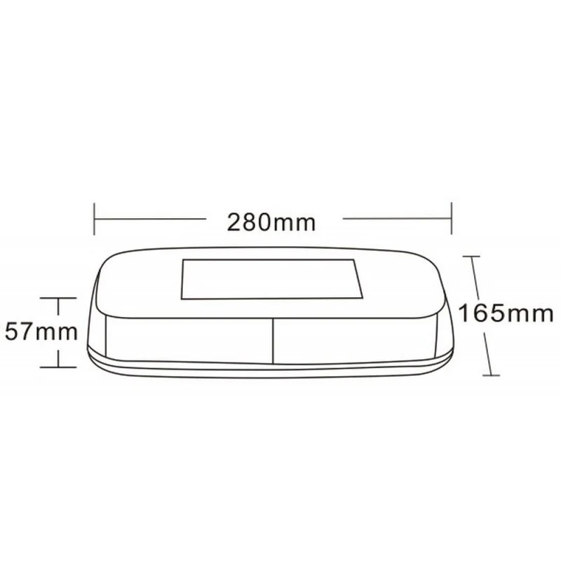 Magnetische LED-Mini-Beacon-Lichtleiste Bernstein 12/24 V mit klarer Linse