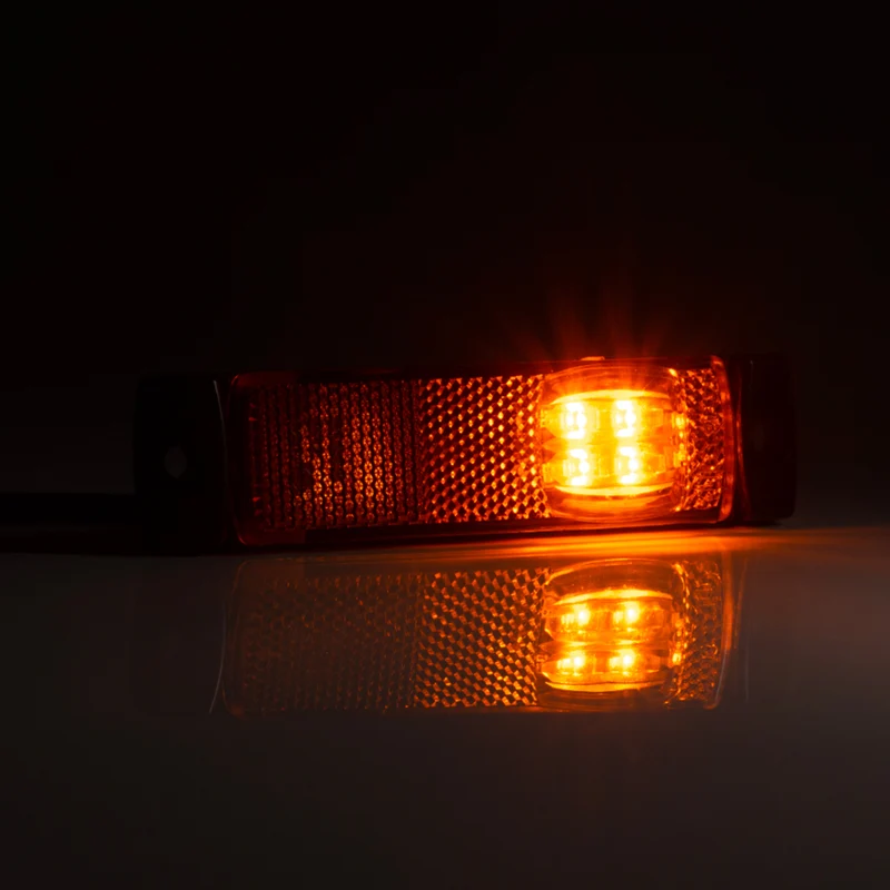 LED-Markierungsleuchte mit Reflektor: Weiß, Rot oder Bernstein