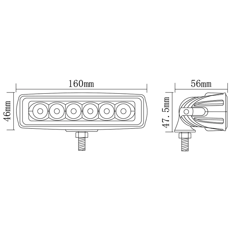 LED-Arbeitsleuchte / Rechteckig / 1680 Lumen