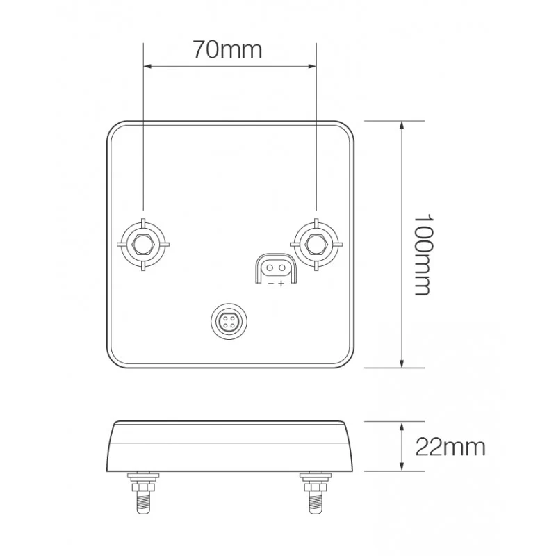 LED-Anhängerlampen-Kit / LED-Autolampen 100er Serie / Packung mit 2 Lampen