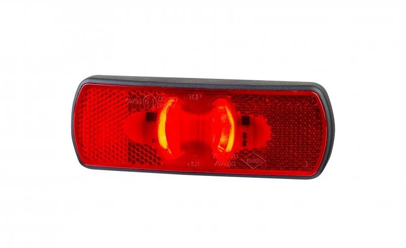 Rote LED-Markierungsleuchte ohne sichtbare Befestigungen
