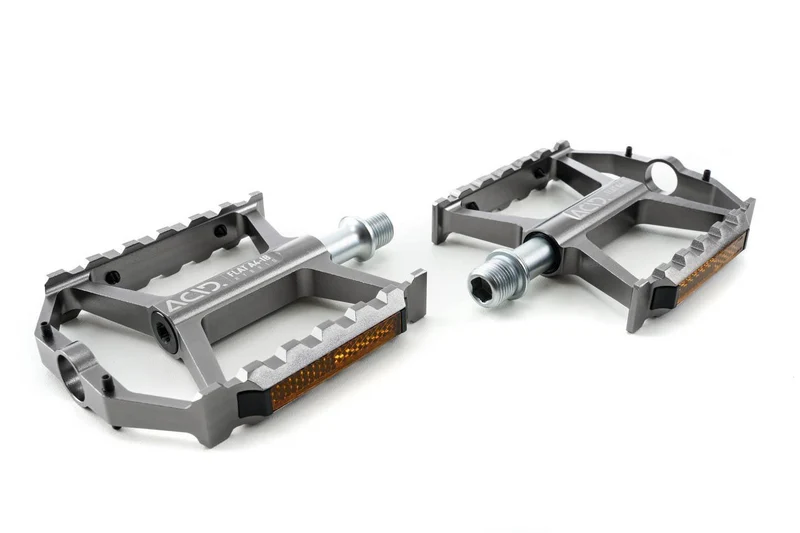 Acid Pedale FLAT A4-IB HYBRID mit Reflektor grey