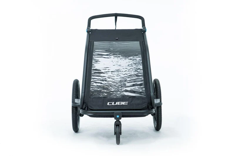 Cube Kinder Fahrradanhänger Double CMPT schwarz
